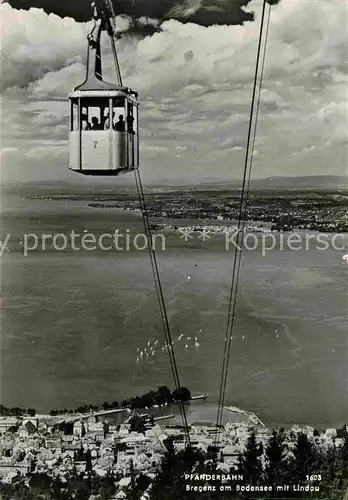 AK / Ansichtskarte Seilbahn Pfaenderbahn Bregenz Bodensee Lindau  Kat. Bahnen