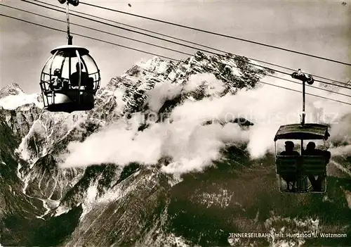 AK / Ansichtskarte Seilbahn Jenner Hundstod Watzmann  Kat. Bahnen