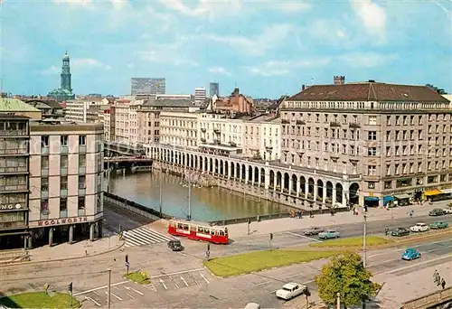 AK / Ansichtskarte Strassenbahn Hamburg Alsterarkaden  Kat. Strassenbahn