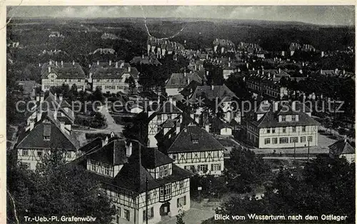 AK / Ansichtskarte Grafenwoehr Truppenuebungsplatz Blick vom Wasserturmnach dem Ostlager