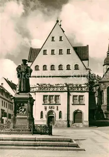 AK / Ansichtskarte Eisleben Rathaus Lutherdenkmal Kat. Eisleben