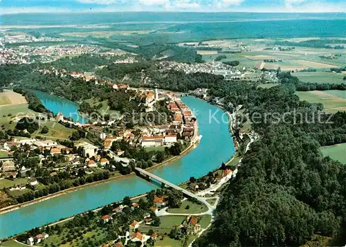 AK / Ansichtskarte Burghausen Salzach Fliegeraufnahme Kat. Burghausen