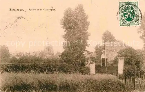 AK / Ansichtskarte Bonsecours Belgien Eglise et la Campague Kat. 