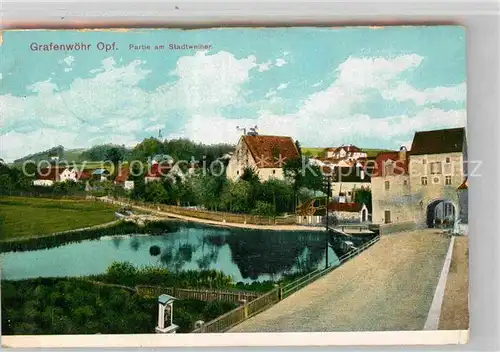 AK / Ansichtskarte Grafenwoehr Partie am Stadtweiher Kat. Grafenwoehr