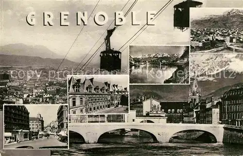 AK / Ansichtskarte Grenoble Seilbahn Bruecke Kirche Panorama  Kat. Grenoble