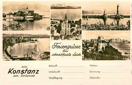 AK / Ansichtskarte Konstanz Bodensee Hafen Kirche Panorama  Kat. Konstanz