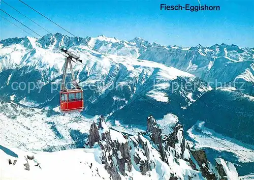 AK / Ansichtskarte Seilbahn Fiesch Eggishorn Blinnenhorn Ofenhorn  Kat. Bahnen