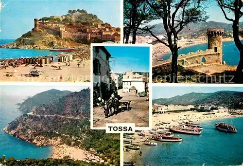 AK / Ansichtskarte Tossa de Mar Panorama Kueste Strand Festung Serie II Num 50041 Kat. Costa Brava