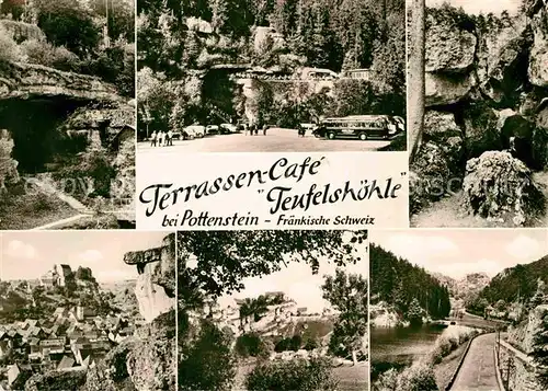 AK / Ansichtskarte Pottenstein Oberfranken Cafe Teufelshoehle Kat. Pottenstein