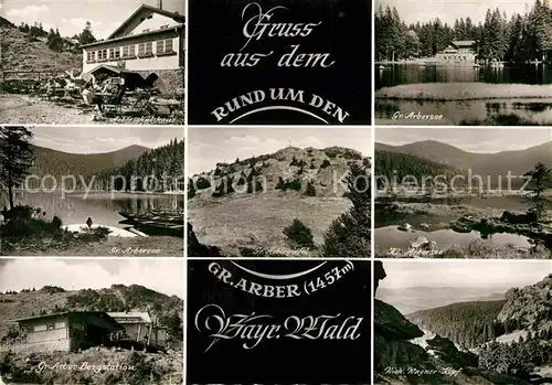 AK / Ansichtskarte Grosser Arber Grosser und Kleiner Arbersee Bergstation  Kat. Bayerisch Eisenstein