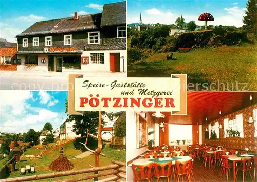 AK / Ansichtskarte Nordhalben Speisegaststaette Poetzinger Gaststube Garten Kat. Nordhalben