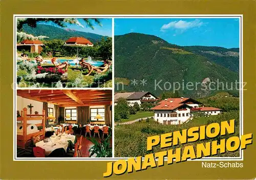 AK / Ansichtskarte Natz Brixen Suedtirol Pension Jonathanhof Terrasse Gaststube