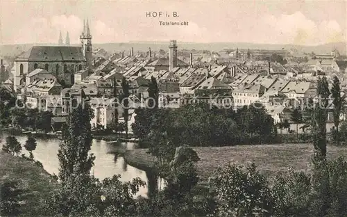 AK / Ansichtskarte Hof Saale Teilansicht mit Kirche Kat. Hof