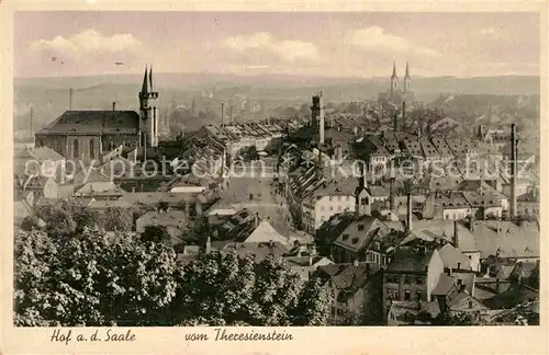 AK / Ansichtskarte Hof Saale Blick vom Theresienstein Kat. Hof