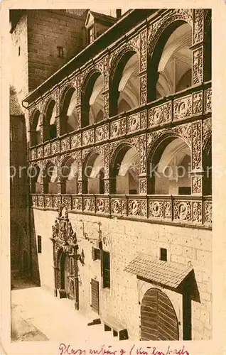 AK / Ansichtskarte Kulmbach Plassenburg Schoener Hof Westseite Kat. Kulmbach