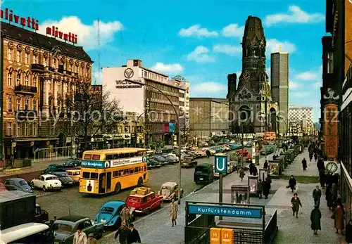 AK / Ansichtskarte Berlin Kurfuerstendamm Kaiser Wilhelm Gedaechtniskirche Kat. Berlin