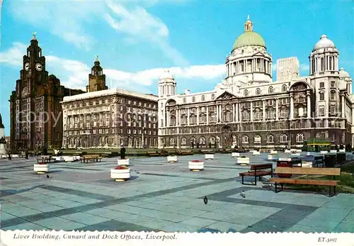 AK / Ansichtskarte Liverpool Liver Building Cunard an Dock Kat. Liverpool