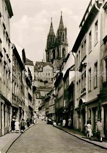 AK / Ansichtskarte Meissen Elbe Sachsen Burgstrasse Burg Dom Kat. Meissen