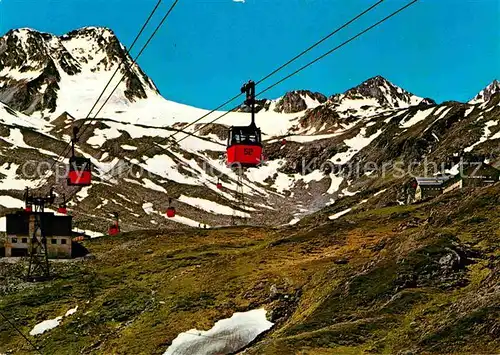 AK / Ansichtskarte Seilbahn Stubaier Gletscherbahn Mittelstation Fernau Dresdner Huette  Kat. Bahnen