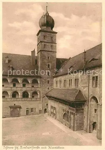 AK / Ansichtskarte Kulmbach Plassenburg Schoener Hof mit Wartturm Kat. Kulmbach