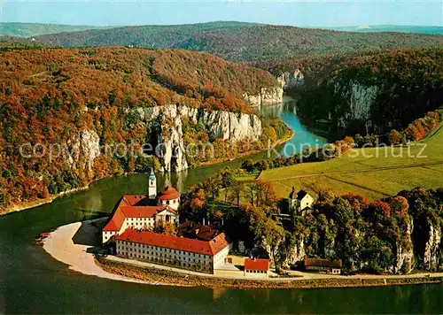 AK / Ansichtskarte Weltenburg Kelheim Kloster an der Donau Fliegeraufnahme Kat. Kelheim