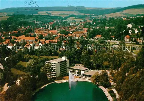 AK / Ansichtskarte Bad Gandersheim Seekurheim Seeterrassen Fliegeraufnahme Kat. Bad Gandersheim