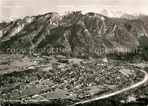 AK / Ansichtskarte Bad Reichenhall mit Predigtstuhlbahn Alpenpanorama Fliegeraufnahme Kat. Bad Reichenhall