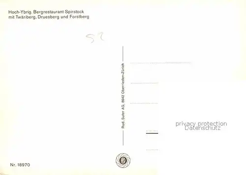 AK / Ansichtskarte Hoch Ybrig Bergrestaurant Spirstock mit Twaeriberg Druesberg Forstberg Kat. Ibergeregg