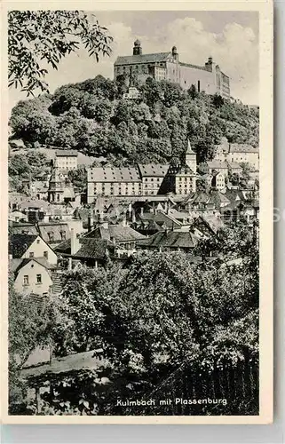 AK / Ansichtskarte Kulmbach Stadtblick mit Plassenburg Kat. Kulmbach