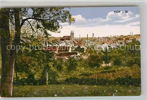 AK / Ansichtskarte Hof Saale Panorama Kat. Hof