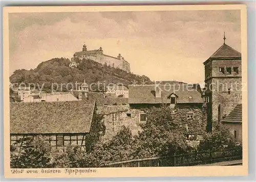 AK / Ansichtskarte Kulmbach Plassenburg Blick vom unteren Schlossgraben Kat. Kulmbach