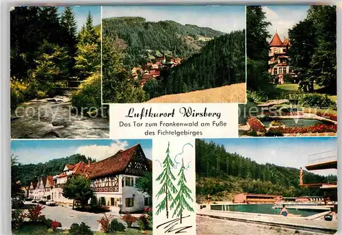 AK / Ansichtskarte Wirsberg Teilansichten Frankenwald Sanatorium Dorfstrasse Schwimmbad Kat. Wirsberg