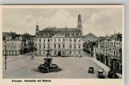 AK / Ansichtskarte Erlangen Marktplatz Rathaus  Kat. Erlangen