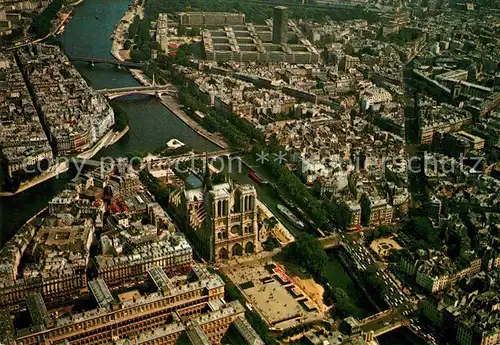 AK / Ansichtskarte Paris Notre Dame Fliegeraufnahme Kat. Paris