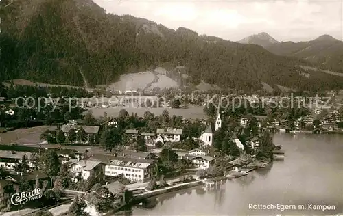 AK / Ansichtskarte Rottach Egern Tegernsee Fliegeraufnahme mit Kampen