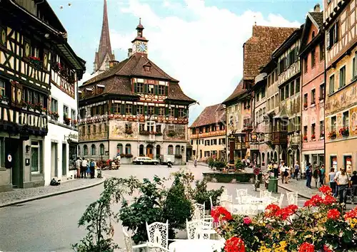 AK / Ansichtskarte Stein Rhein Ortstpartie Altstadt Kat. Stein Rhein