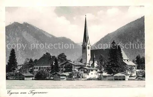 AK / Ansichtskarte Egern Tegernsee Teilansicht mit Kirche Kat. Rottach Egern