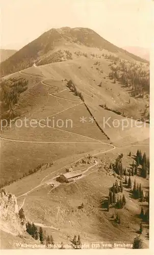 AK / Ansichtskarte Wallberghaus mit Wallberg und Setzberg Kat. Rottach Egern