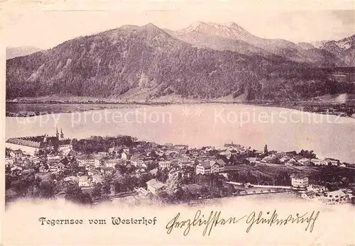 AK / Ansichtskarte Tegernsee Blick vom Westernhof Kat. Tegernsee