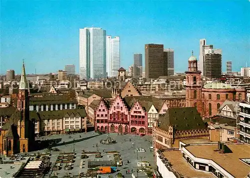 AK / Ansichtskarte Frankfurt Main Blick vom Dom auf Roemer Paulskirche und Nikolaikirche Kat. Frankfurt am Main