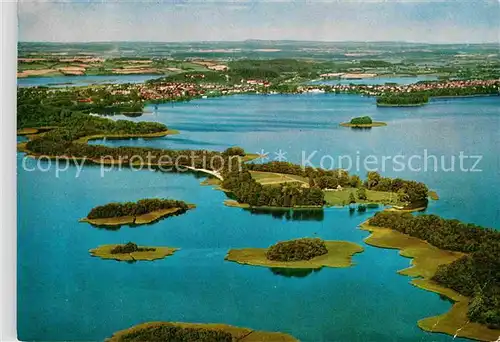 AK / Ansichtskarte Ploen See Prinzeninsel Seenlandschaft Holsteinische Schweiz Fliegeraufnahme Kat. Ploen