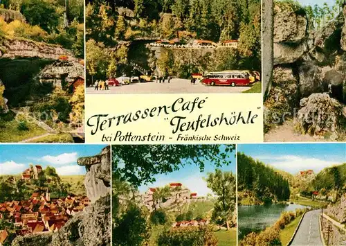 AK / Ansichtskarte Pottenstein Oberfranken Terrassencafe Teufelshoehe Kat. Pottenstein