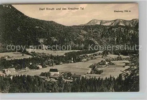 AK / Ansichtskarte Kreuth Tegernsee Kreuther Tal mit Blauberg Kat. Kreuth