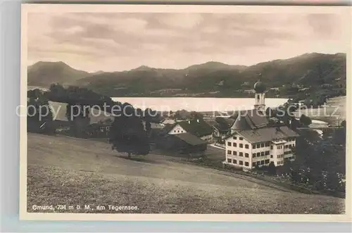 AK / Ansichtskarte Gmund Tegernsee Panorama mit Kirche Kat. Gmund a.Tegernsee