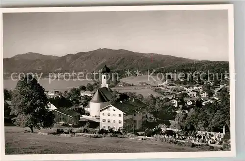 AK / Ansichtskarte Gmund Tegernsee Panorama mit Kirche Kat. Gmund a.Tegernsee