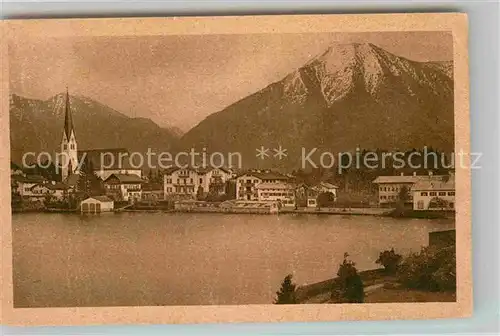 AK / Ansichtskarte Egern Tegernsee mit Kirche und Wallberg Kat. Rottach Egern