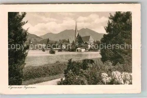 AK / Ansichtskarte Egern Tegernsee mit Kirche und Wallberg Kat. Rottach Egern