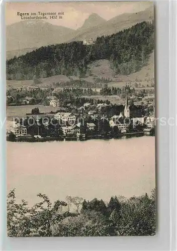 AK / Ansichtskarte Egern Tegernsee mit Kirche und Leonhardstein Kat. Rottach Egern