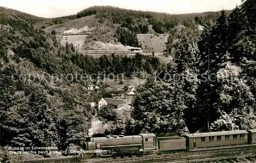 AK / Ansichtskarte Triberg Schwarzwald Dreibahnlinie Bachjoerg Schwarzwaldbahn  Kat. Triberg im Schwarzwald