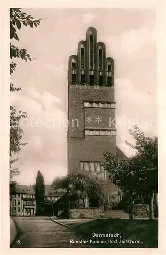 AK / Ansichtskarte Darmstadt Kuenstler Kolonie Hochzeitsturm  Kat. Darmstadt